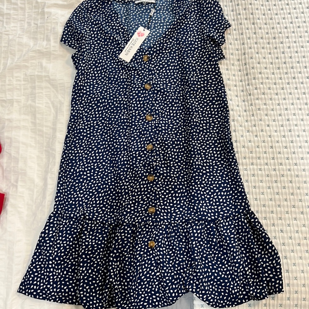 Kate Kasin drop waist patterned dress